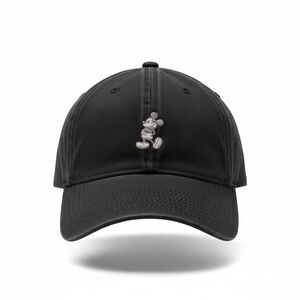 Disney Black Baseball Hat with Gray Mickey Embroidery